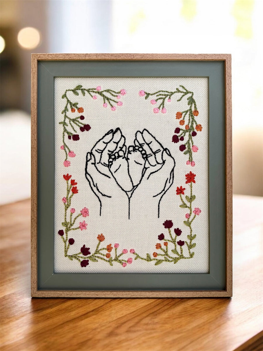 Personalized Baby Feet Frame - Punch needle frame