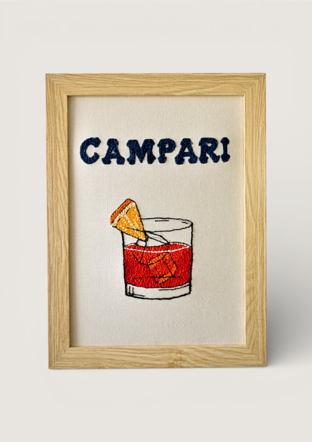 "Campari Time"- Embroidery