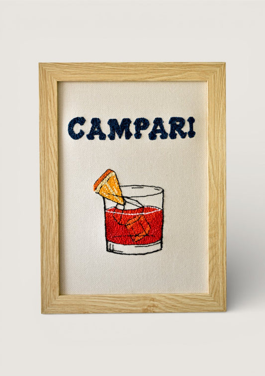 "Campari Time"- Embroidery