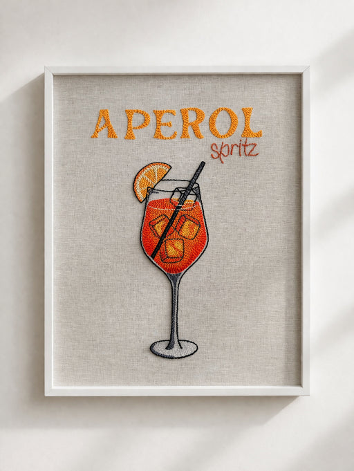"Aperol spritz time" - Punch needle frame
